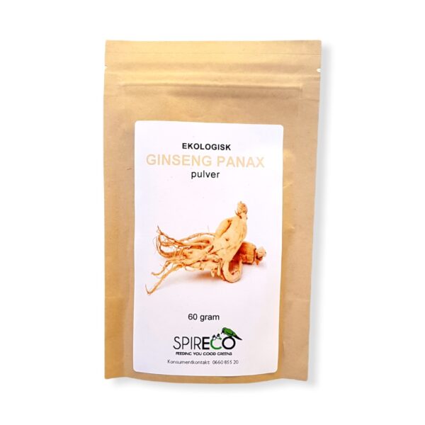 Ginsengpulver Panax Ekologisk 60g - Spireco