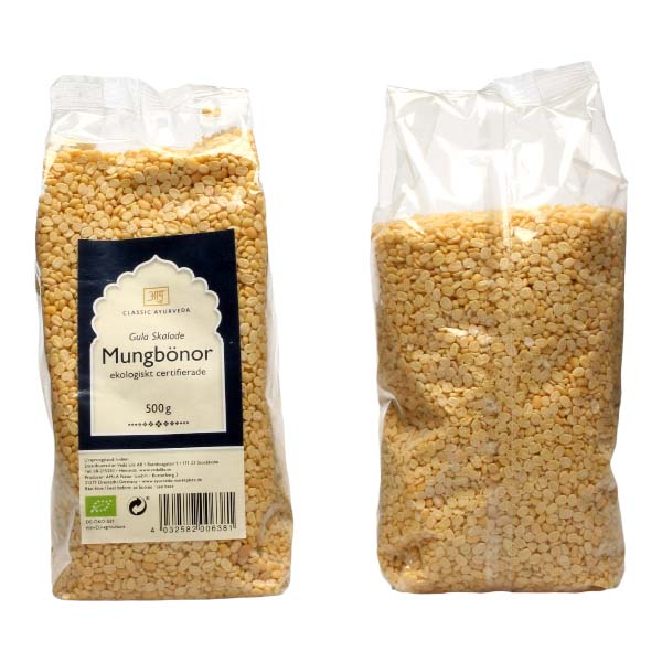 Mungbönor Gula Skalade Ekologiska 500g