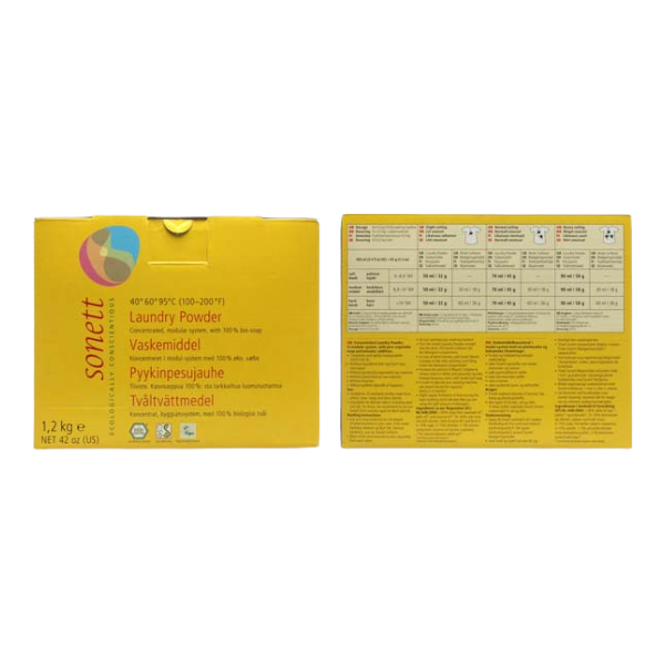 Tvåltvättmedel Bionedbrytbart Vegan 1.2 kg - Sonett