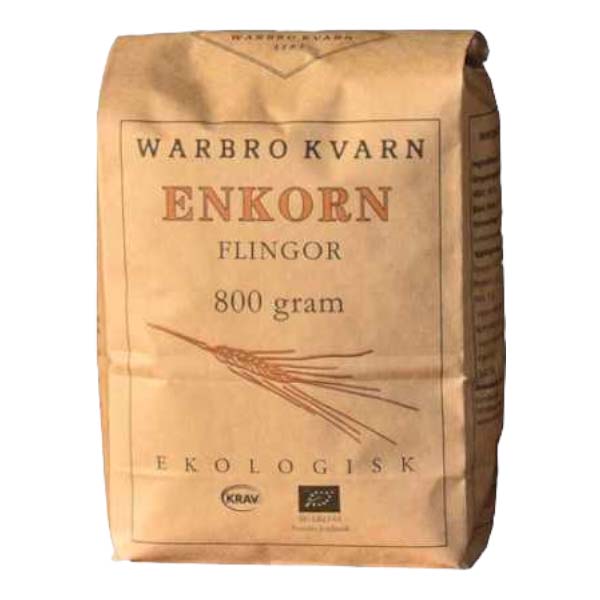 Enkorn flingor 800g KRAV - Warbro Kvarn