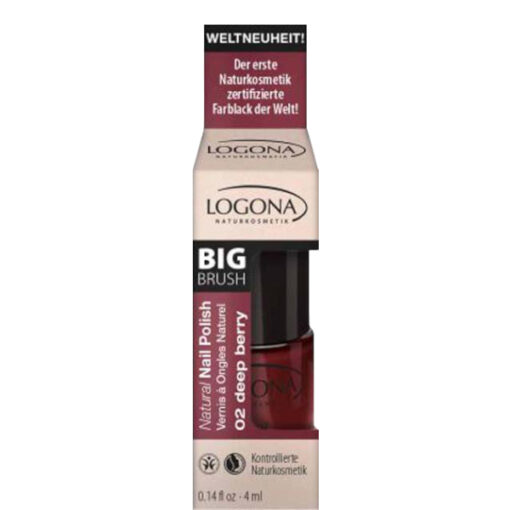 Nagellack 02 Deep Berry 4ml Natural Nails. Logona.